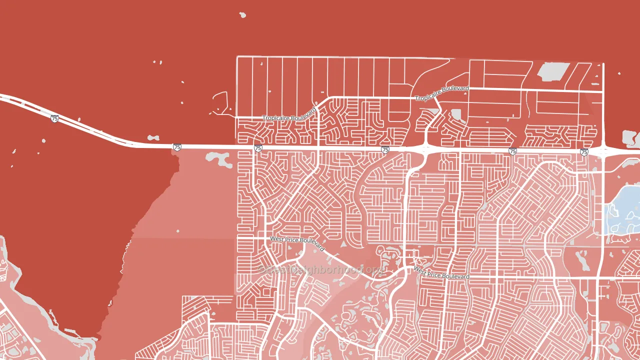 34291, FL block-group political-lean map