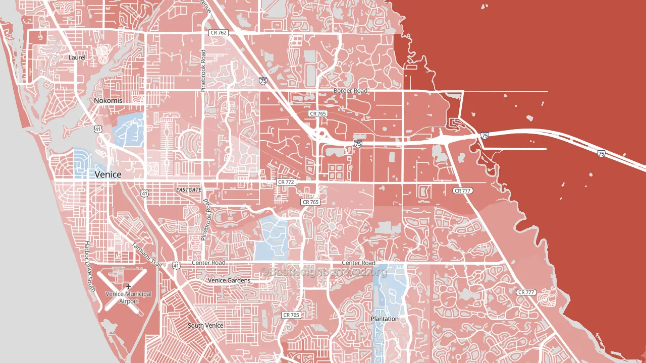 34292, FL block-group political-lean map