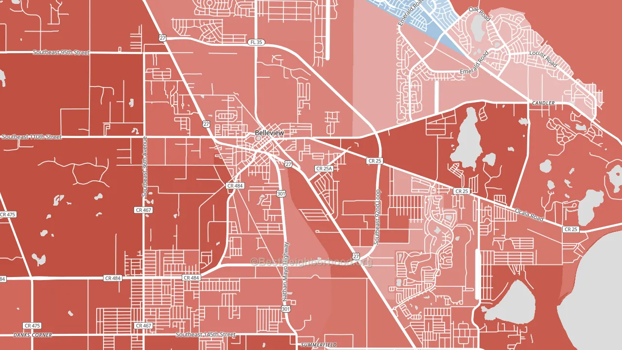 34420, FL block-group political-lean map