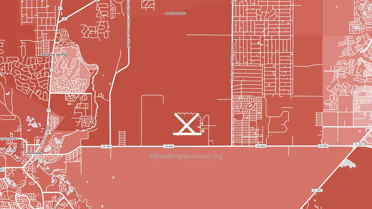 34432, FL block-group political-lean map