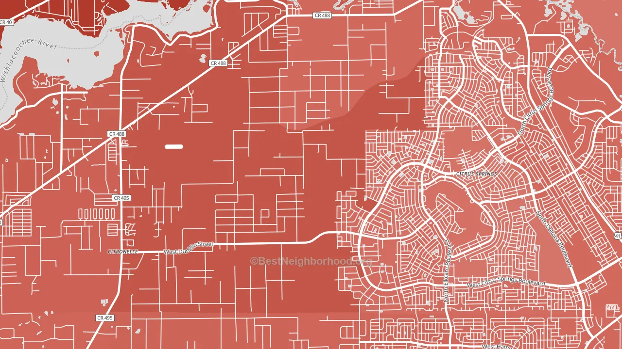 34433, FL block-group political-lean map
