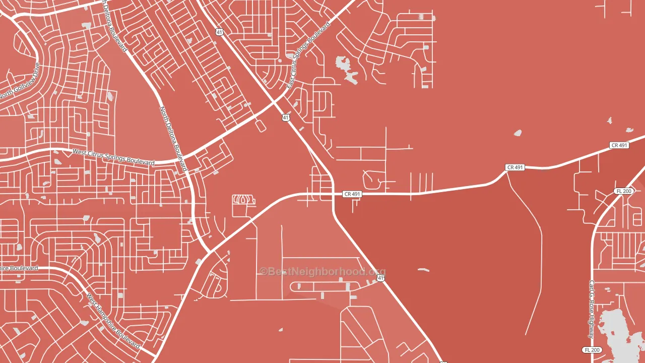 34445, FL block-group political-lean map