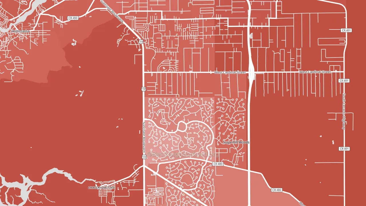 34446, FL block-group political-lean map