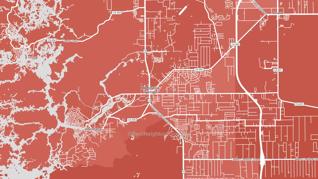 34448, FL block-group political-lean map