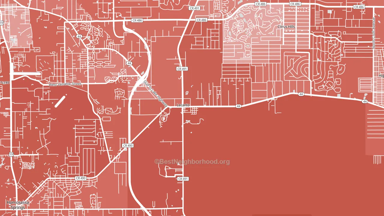 34461, FL block-group political-lean map