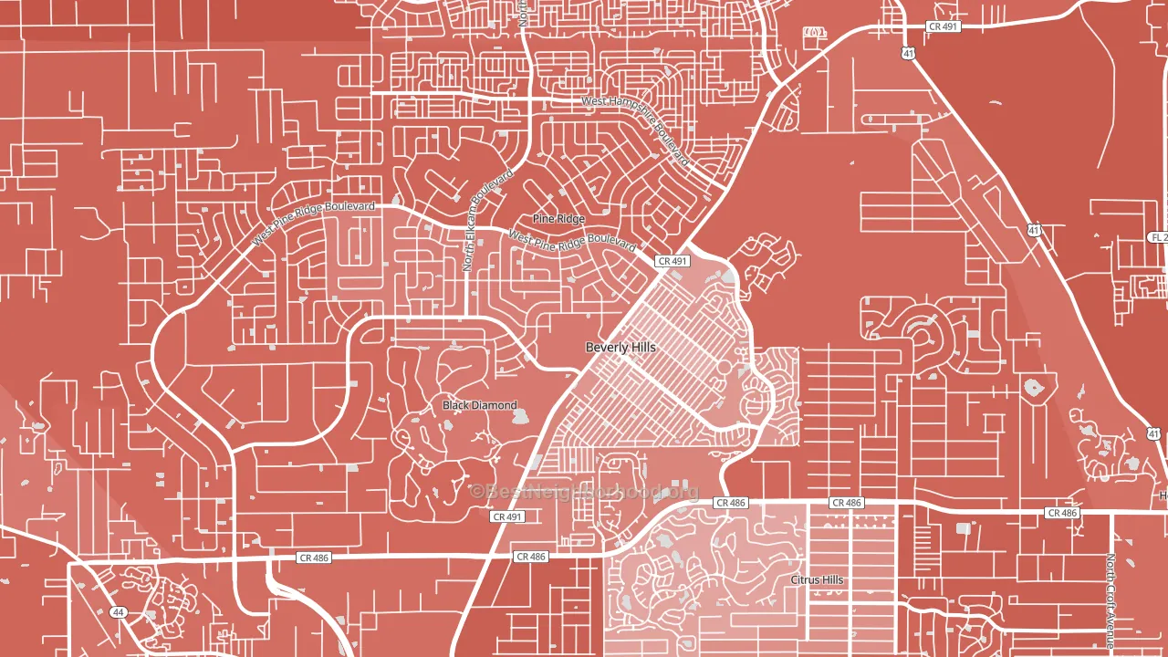 34465, FL block-group political-lean map