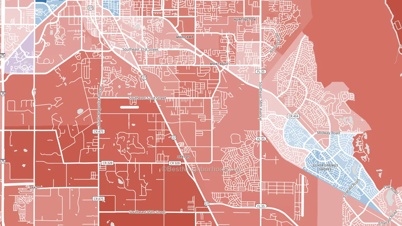 34480, FL block-group political-lean map