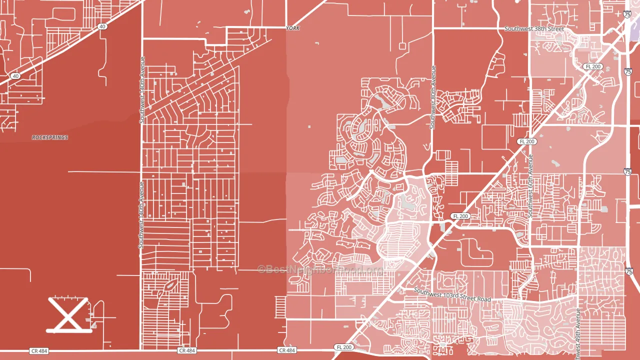 34481, FL block-group political-lean map
