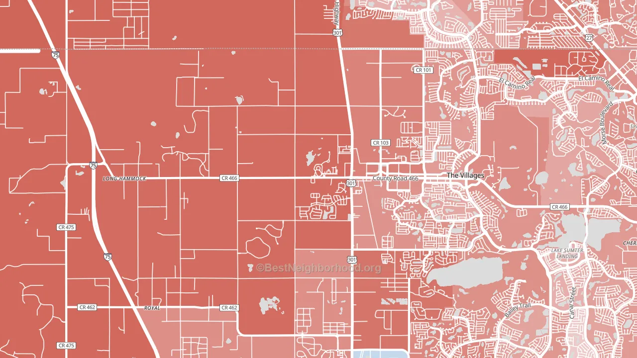 34484, FL block-group political-lean map