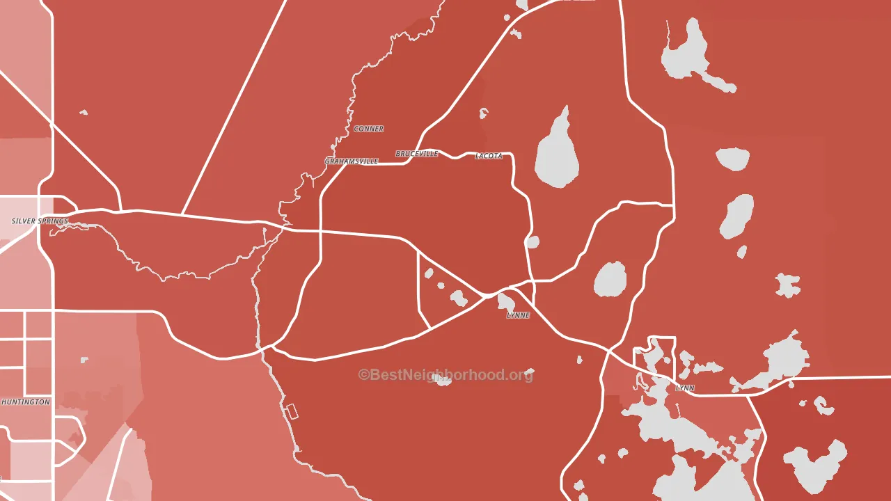 34488, FL block-group political-lean map