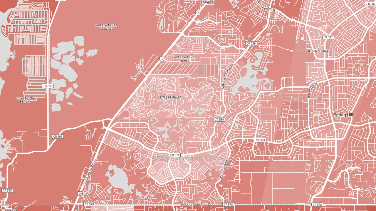 34606, FL block-group political-lean map