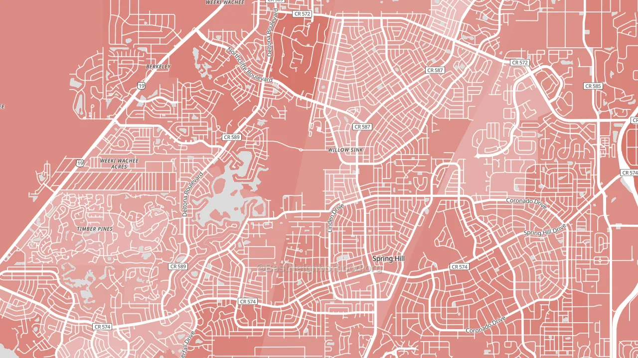 34608, FL block-group political-lean map