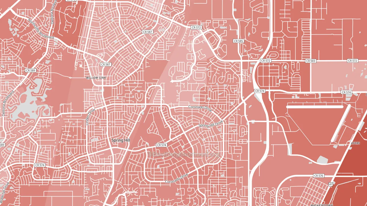 34609, FL block-group political-lean map
