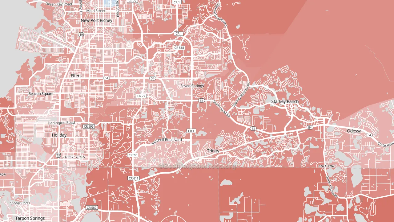 34655, FL block-group political-lean map
