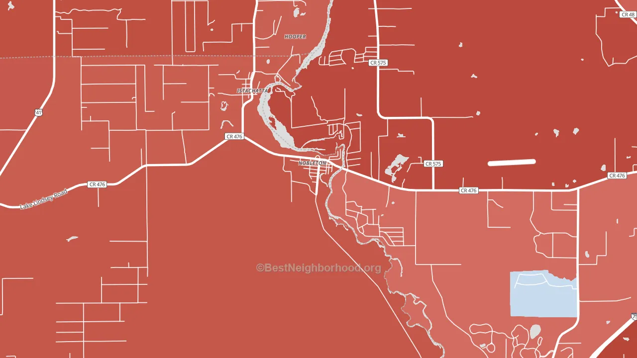 34661, FL block-group political-lean map