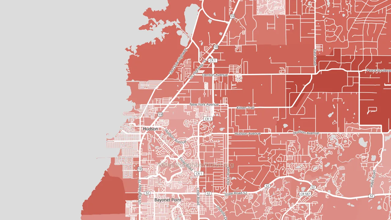 34667, FL block-group political-lean map