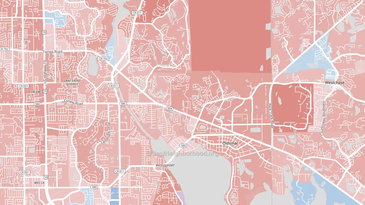 34677, FL block-group political-lean map
