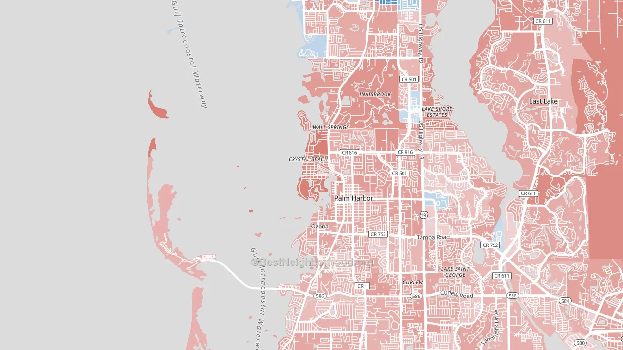 34681, FL block-group political-lean map