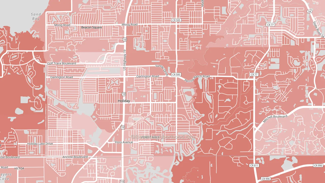 34690, FL block-group political-lean map