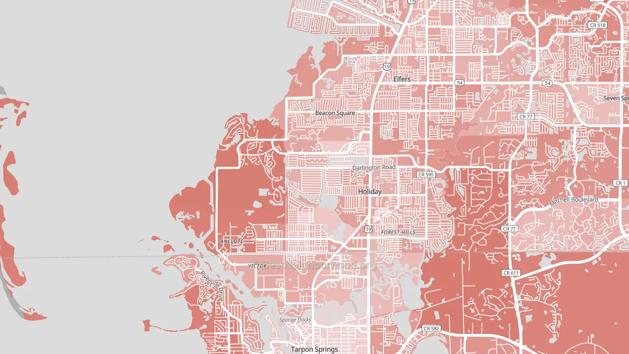 34691, FL block-group political-lean map