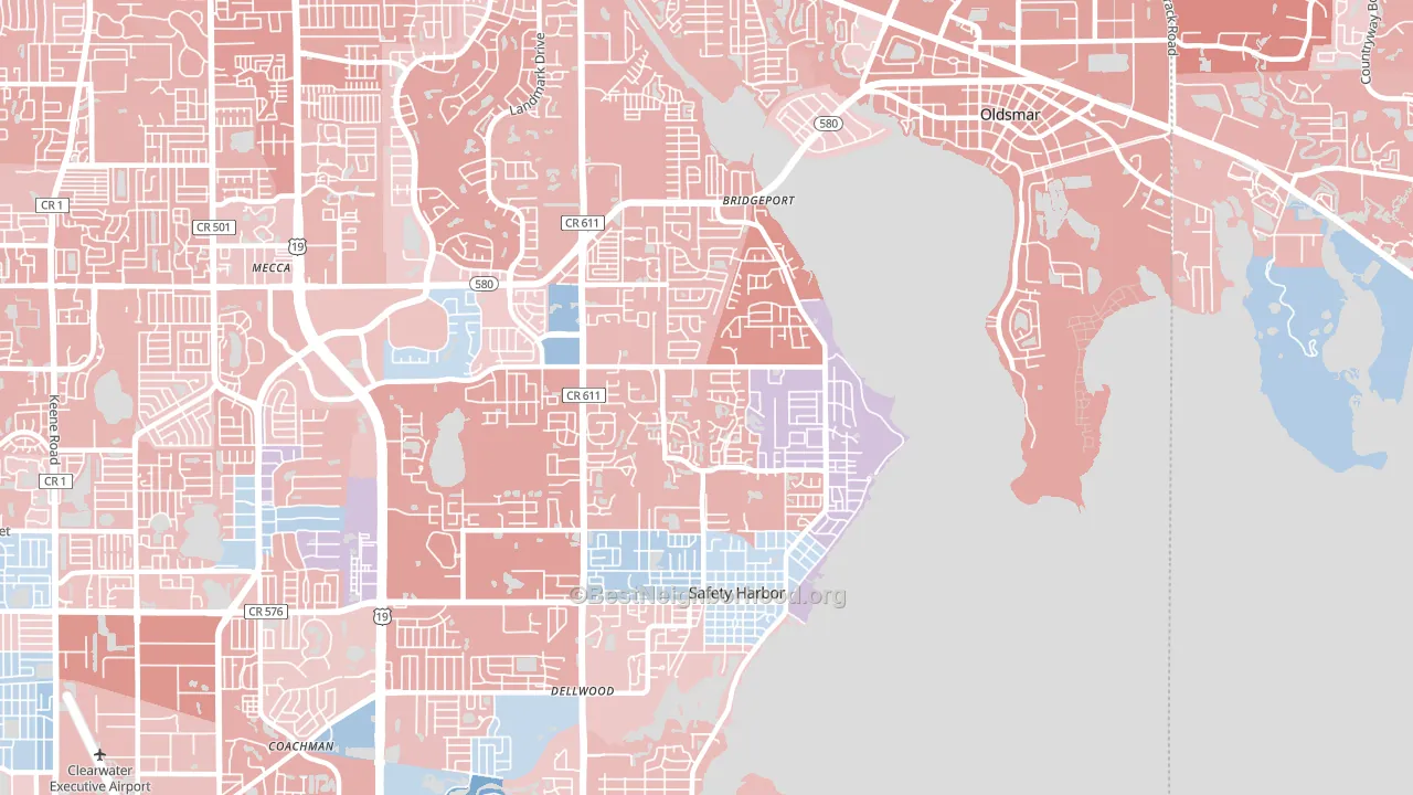 34695, FL block-group political-lean map