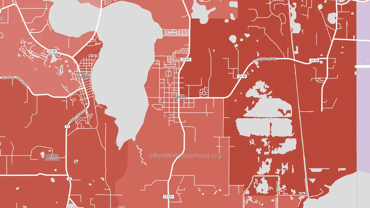 34705, FL block-group political-lean map