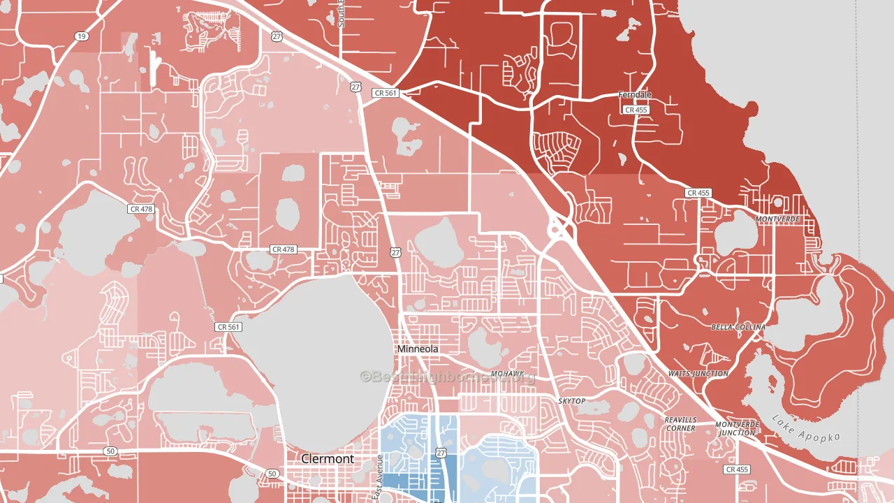 34715, FL block-group political-lean map