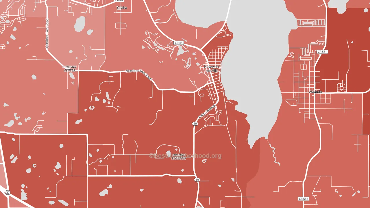 34737, FL block-group political-lean map