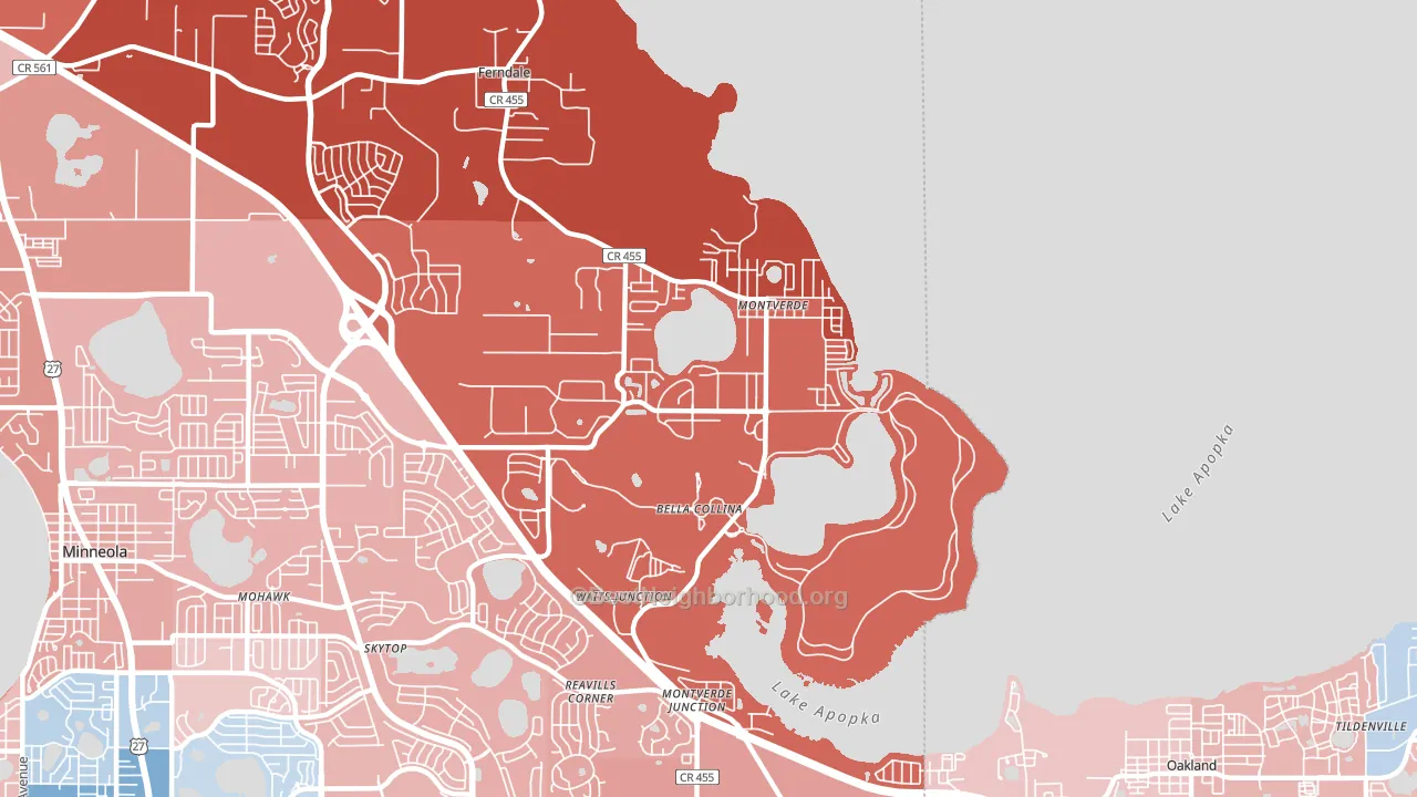 34756, FL block-group political-lean map