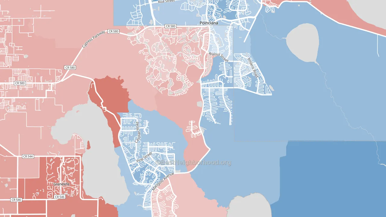 34759, FL block-group political-lean map