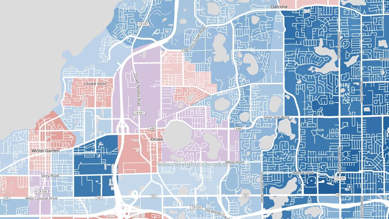 34761, FL block-group political-lean map