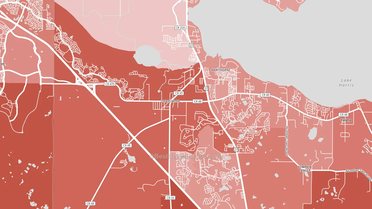 34762, FL block-group political-lean map