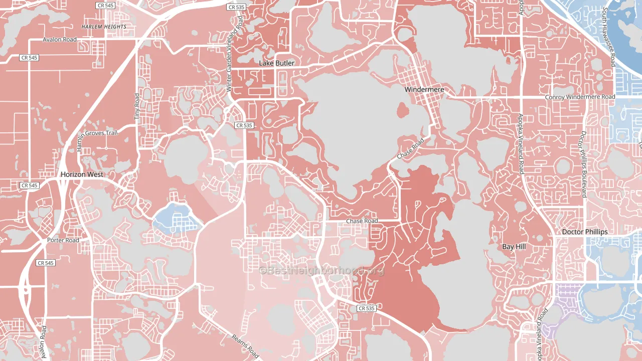 34786, FL block-group political-lean map