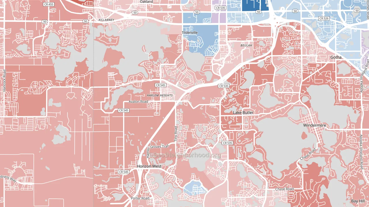 34787, FL block-group political-lean map