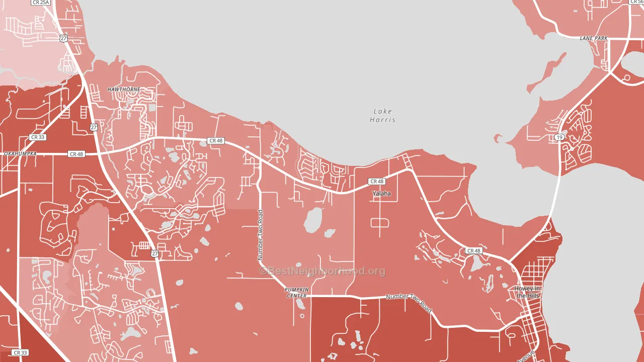 34797, FL block-group political-lean map