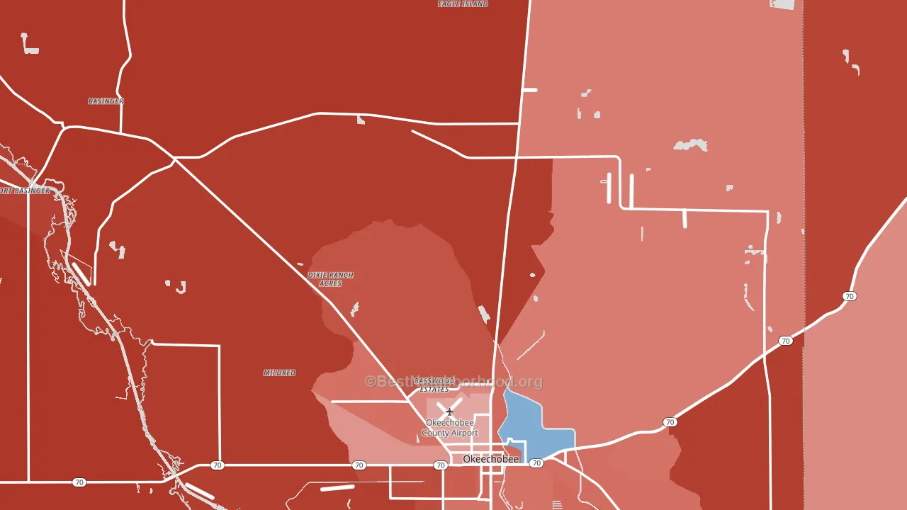 34972, FL block-group political-lean map