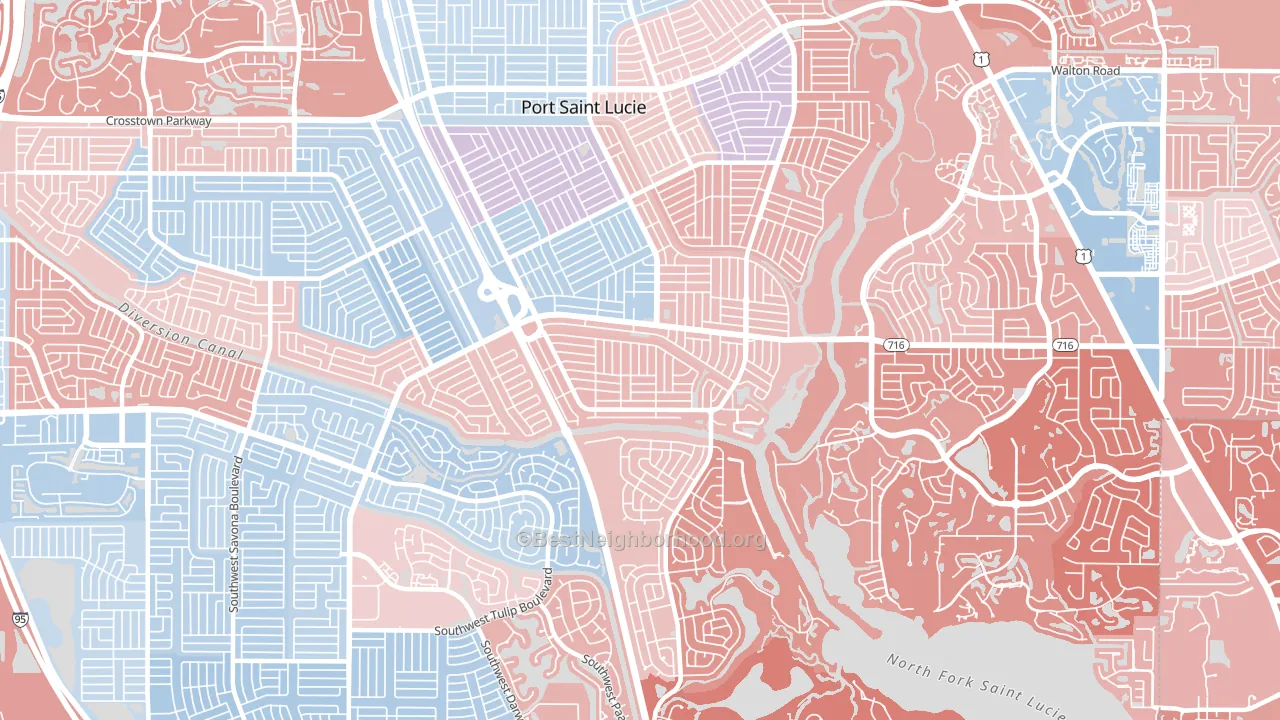 34984, FL block-group political-lean map