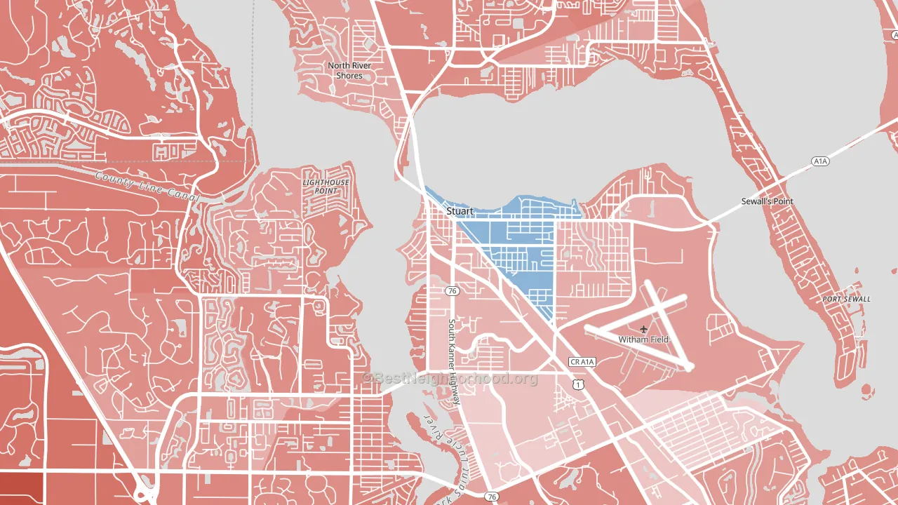 34994, FL block-group political-lean map