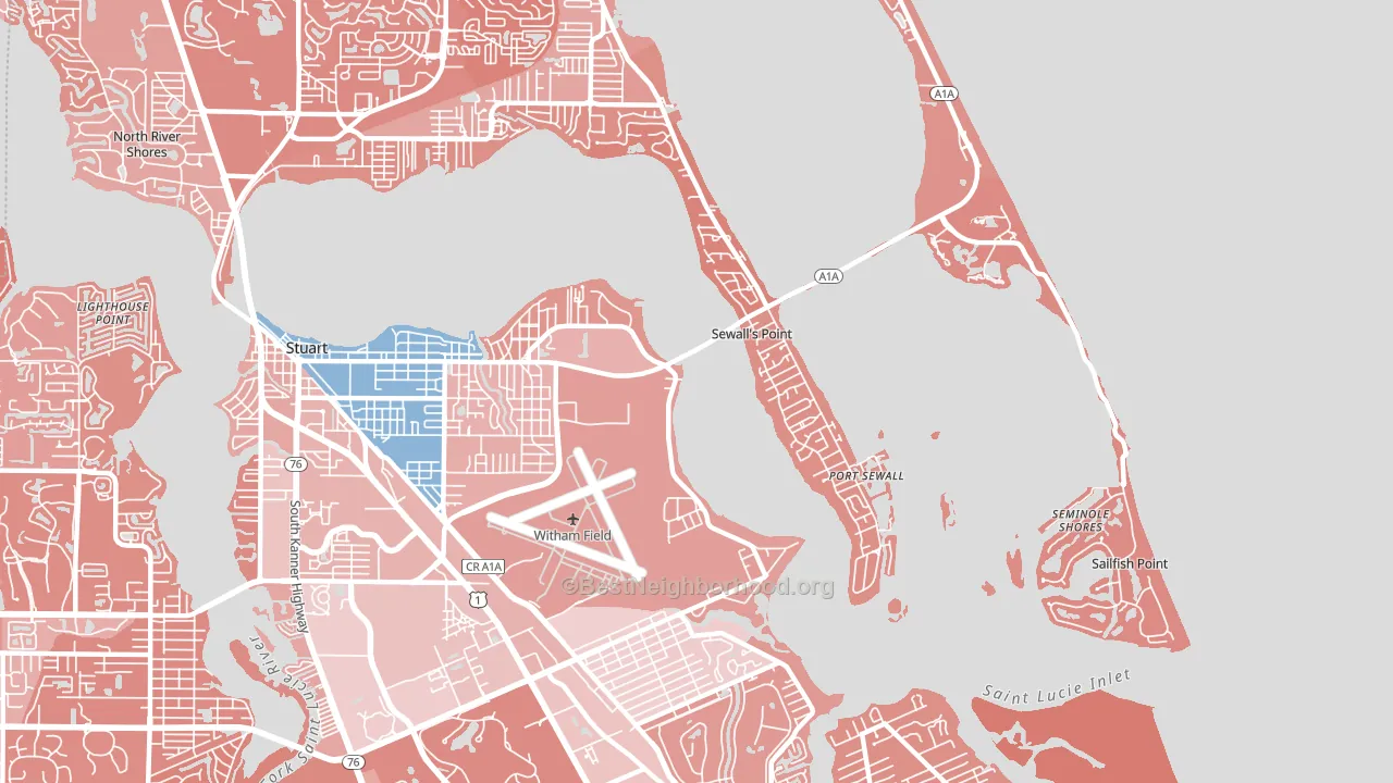 34996, FL block-group political-lean map