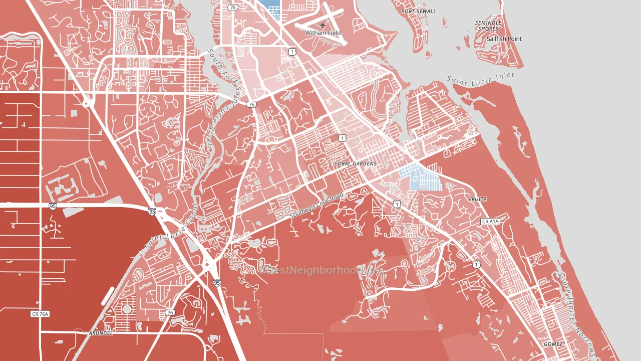 34997, FL block-group political-lean map