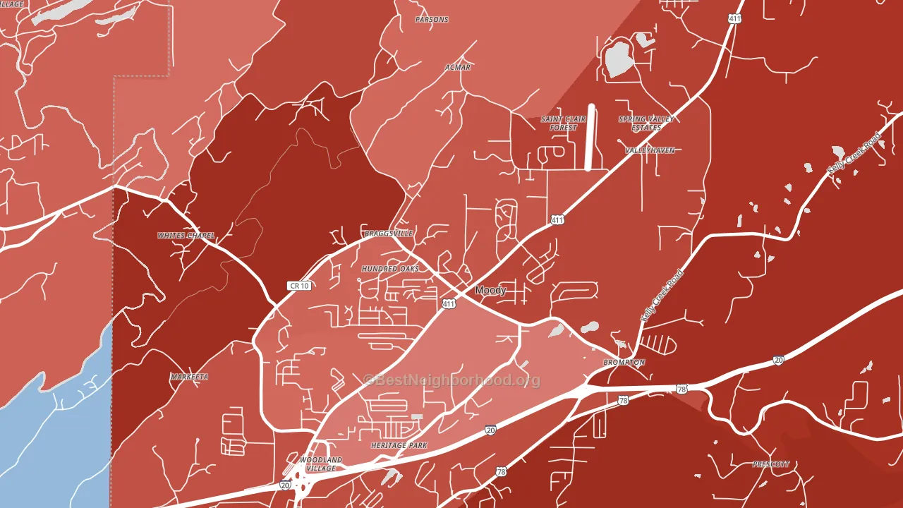 35004, AL block-group political-lean map