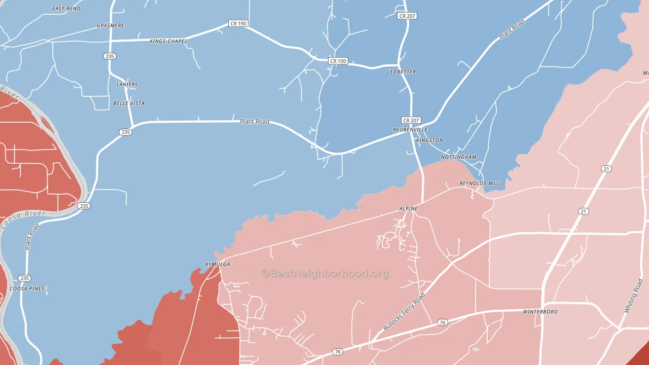 35014, AL block-group political-lean map