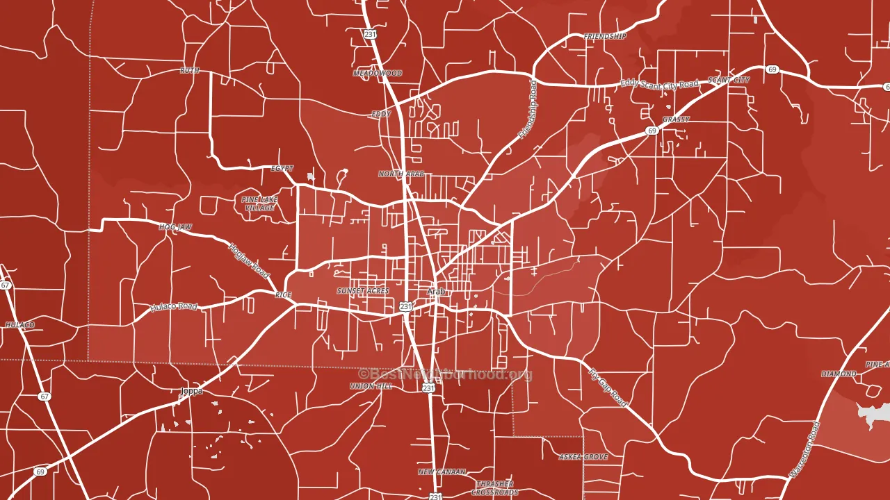 35016, AL block-group political-lean map