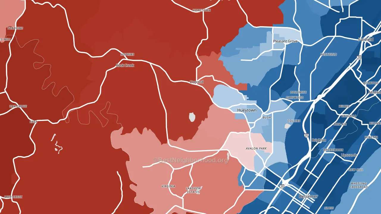 35023, AL block-group political-lean map