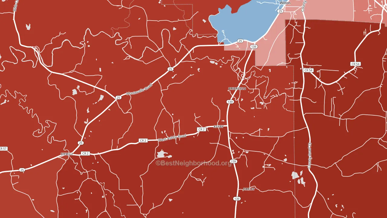35035, AL block-group political-lean map