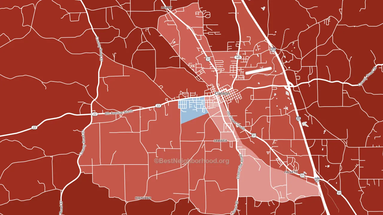 35045, AL block-group political-lean map