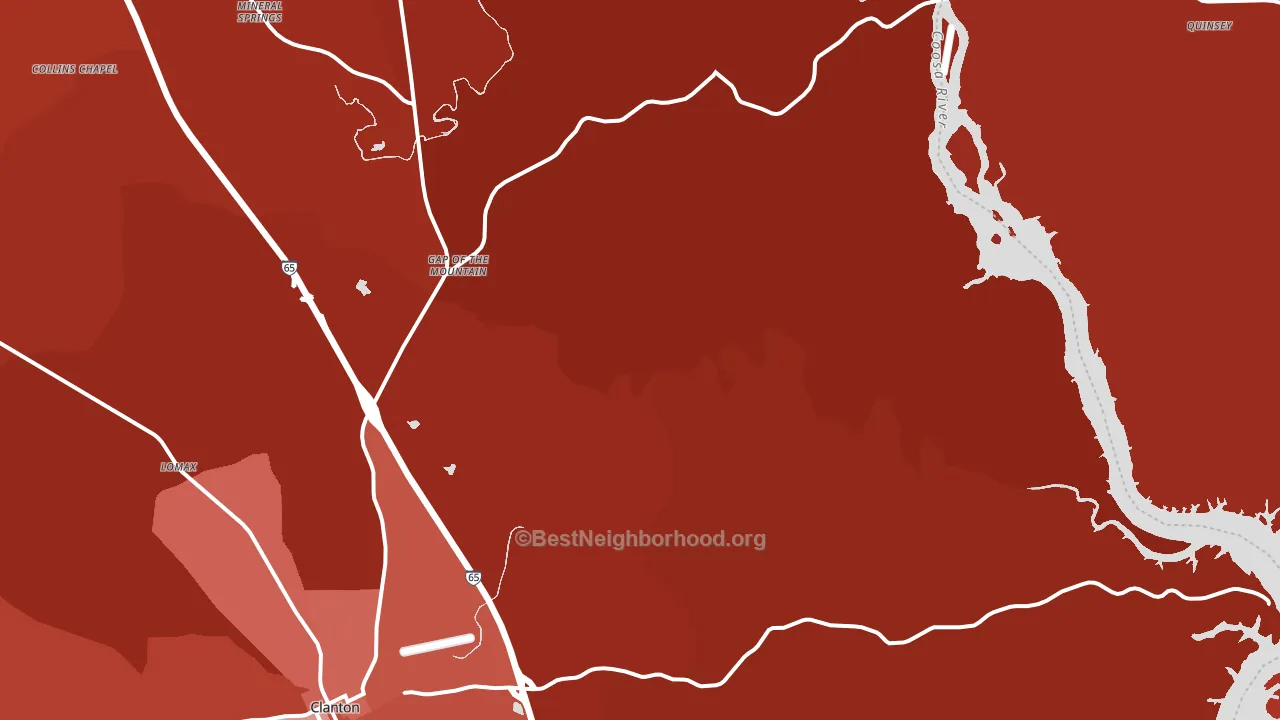 35046, AL block-group political-lean map
