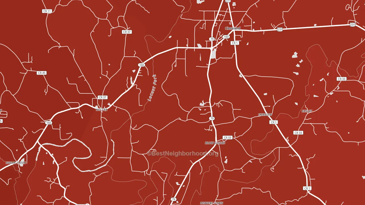 35049, AL block-group political-lean map
