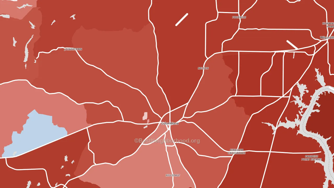 35051, AL block-group political-lean map