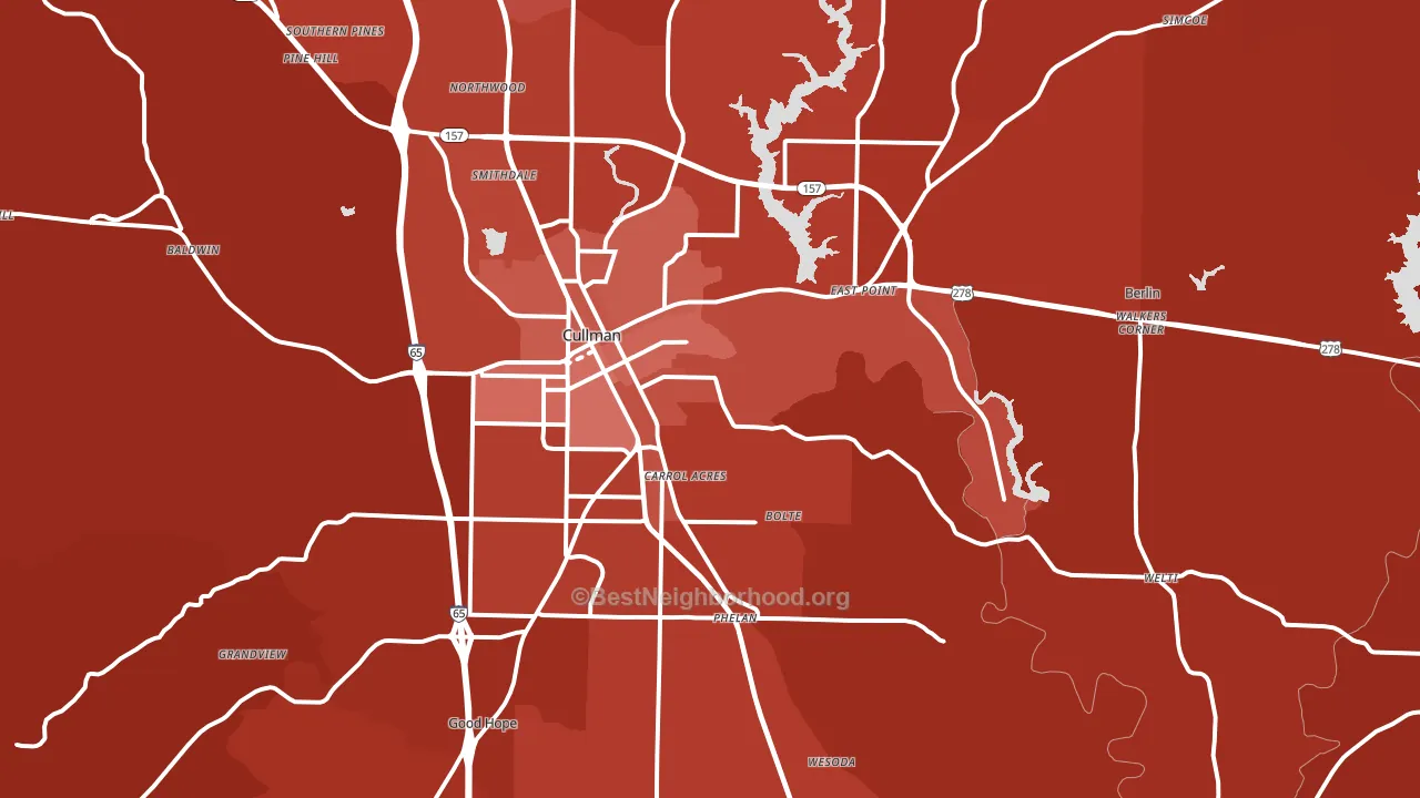 35055, AL block-group political-lean map